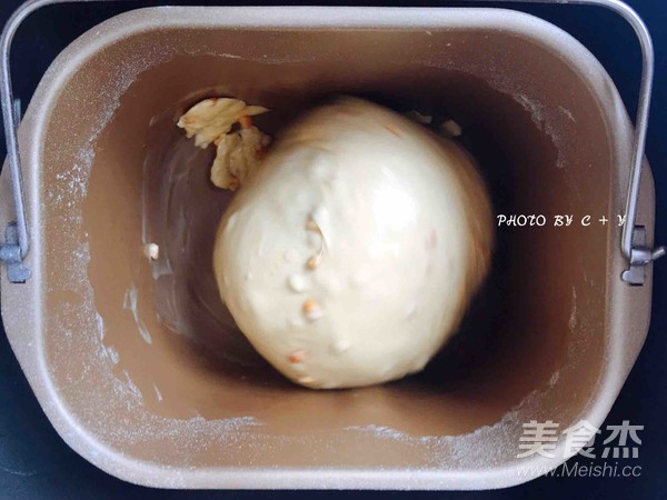 Pumpkin Cheese Soft European Buns with Fragrant Peanuts recipe