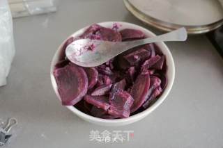 Banana Purple Sweet Potato Sticky Rice Cake recipe