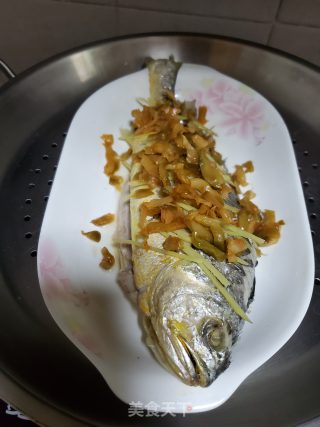 Steamed Yellow Croaker with Mustard recipe