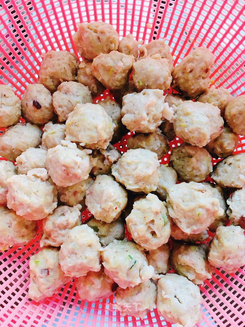 Handmade Pork and Mushroom Meatballs recipe