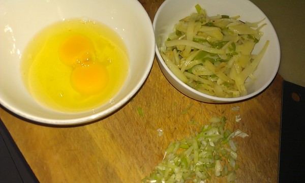 Fried Rice with Shredded Potato and Egg recipe