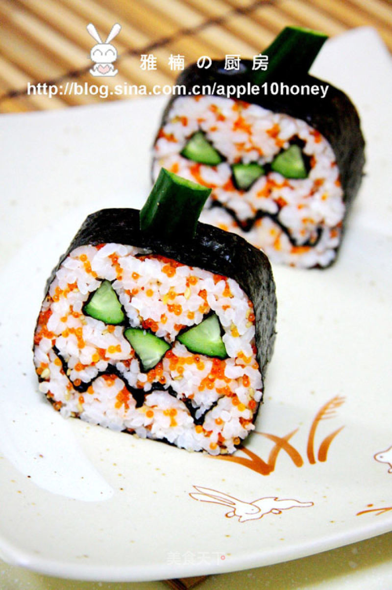 Jack-o-lantern Sushi recipe