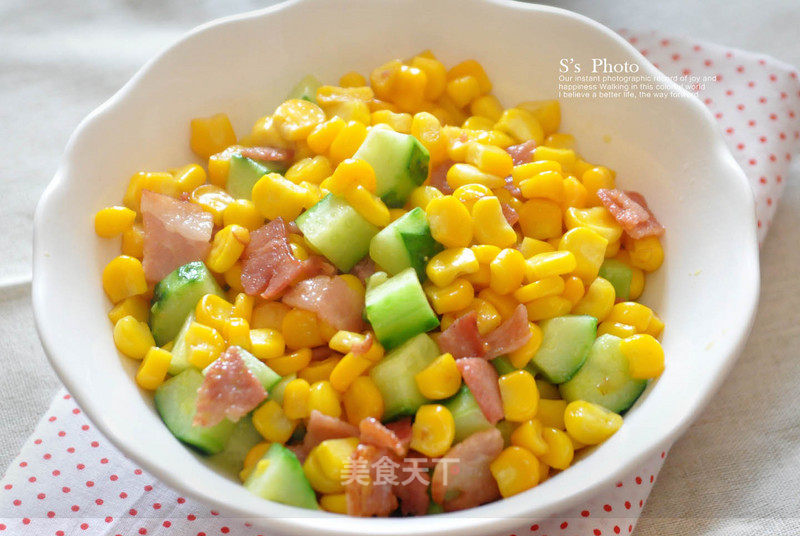 Sweet Bacon Cucumber Corn Kernels recipe
