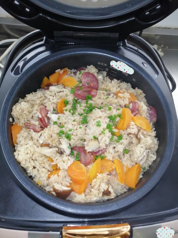 Braised Rice with Sausage and Mushroom recipe