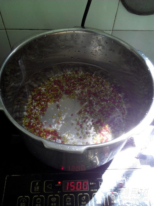 Sago Congee with Red Green Beans recipe