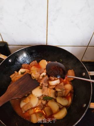 Stir-fried Rice Cake with Pork Belly and Spicy Cabbage recipe