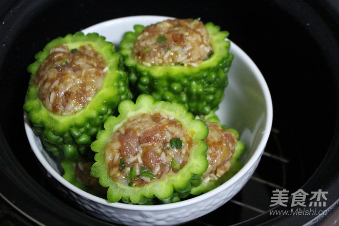 Hakka Stuffed Bitter Gourd recipe