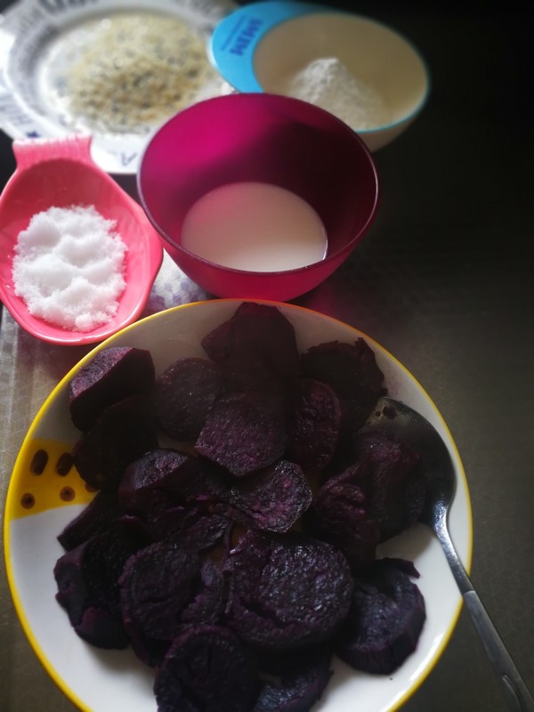 Purple Sweet Potato Glutinous Rice Cake recipe