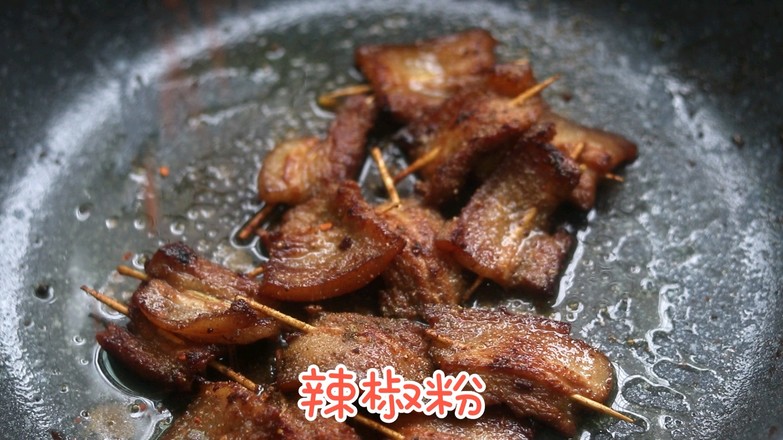 Spicy Toothpick Pork Belly recipe