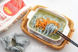 Butterfly Pea Chicken Noodle Soup recipe