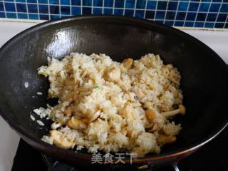 Shrimp Baked Rice with Mixed Mushrooms recipe