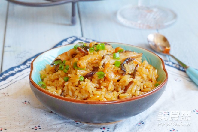 Braised Rice with Sea Rice and Shiitake Mushrooms recipe