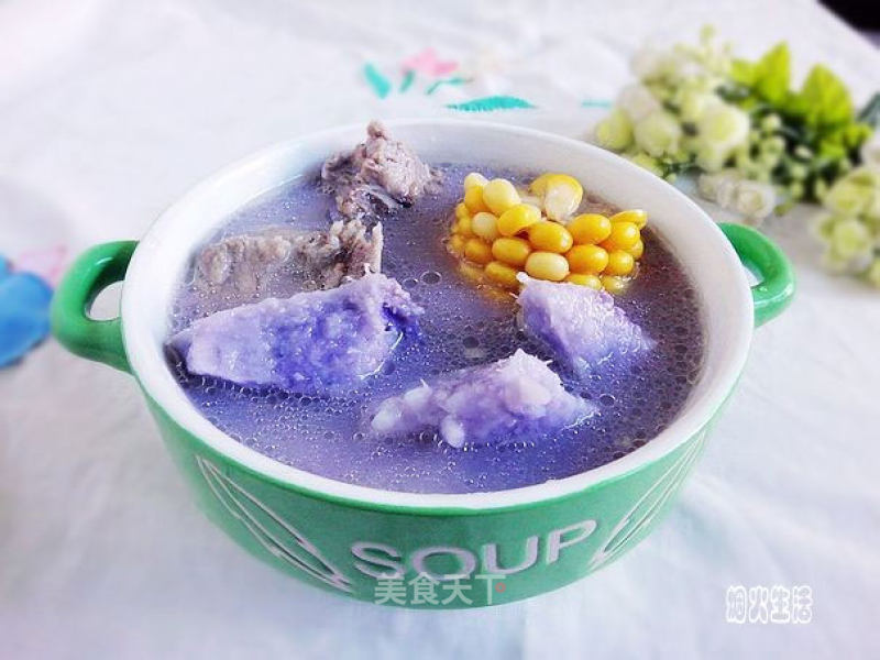Corn and Purple Yam Spine Soup