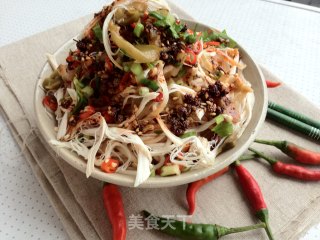 Sichuan-style Cold Noodles with Mustard Chicken recipe