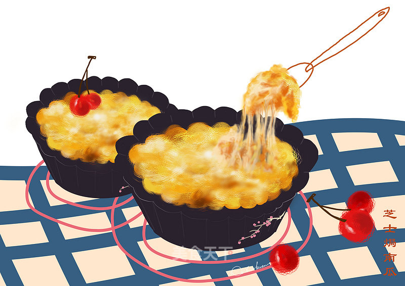 [recipe] Baked Cheese Baked Pumpkin Miaohui's Quick Baking recipe