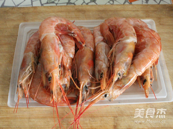 Salt-fried Argentine Red Shrimp recipe
