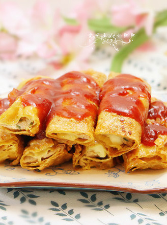 Golden Tofu Rolls with Fresh Meat and Yuzi recipe