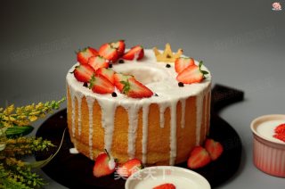 #the 4th Baking Contest and is Love to Eat Festival# Yogurt Chiffon Drenched Noodle Cake recipe