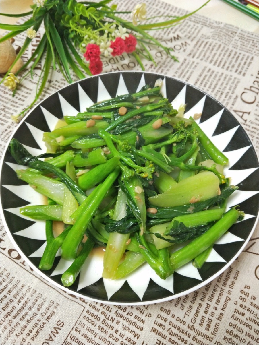 Stir-fried Choy Sum with Tempeh