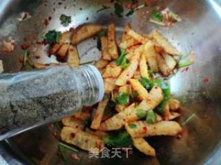 Spicy Potato Chips recipe