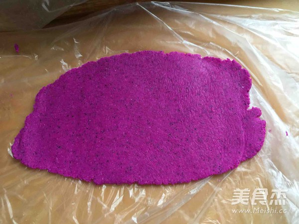 Dragon Fruit Sago Bean Paste Rolls recipe