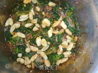 Spicy Spinach Mixed with Vermicelli recipe