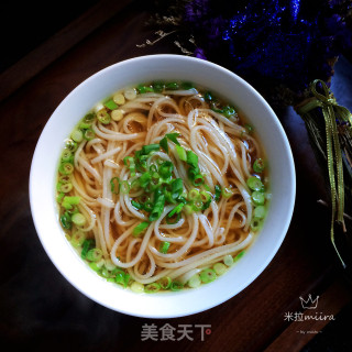 Scallion Hollow Noodles in Oyster Sauce recipe