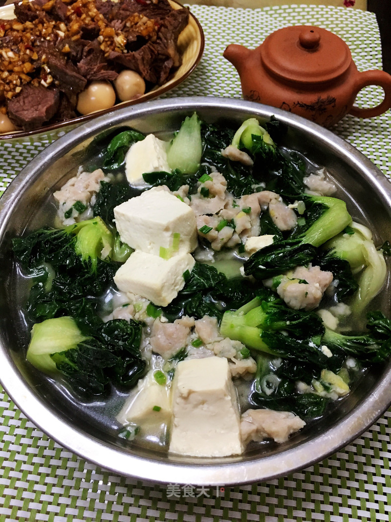 Pork Cabbage, Fish and Tofu Soup recipe