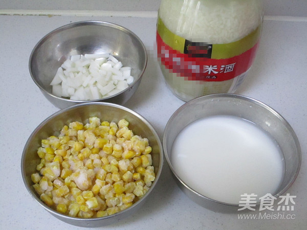 Corn Distilled Rice Cake Soup recipe