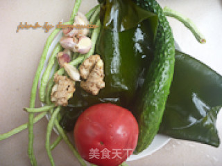 Vegetable Sour Soup & Grilled Ribs recipe