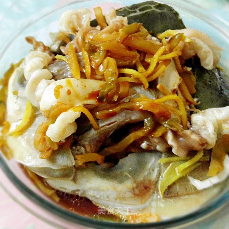 Steamed Anhui Fish Belly with Mustard recipe