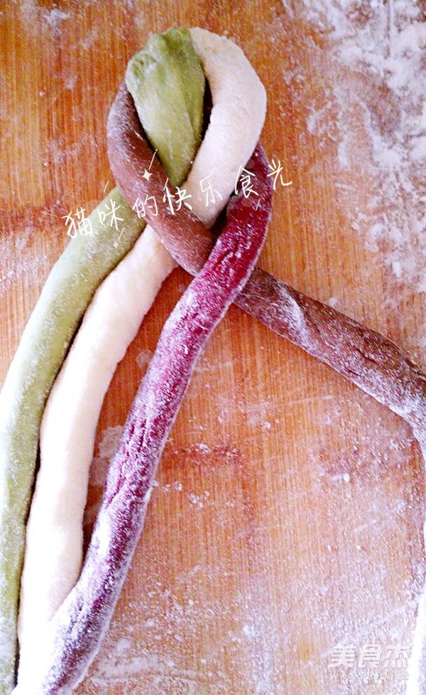 Four-color Braided Bread recipe