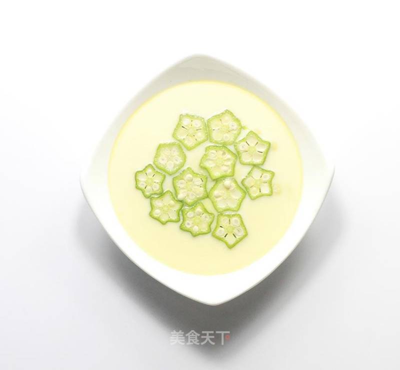 Okra Steamed Egg recipe