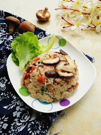 Mushroom and Lean Pork Fried Rice