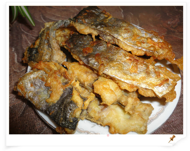 Pan-fried Spanish Mackerel Skin recipe