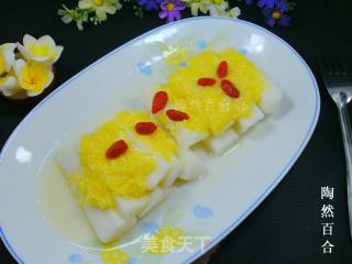 Flower-like Yam: Fresh Corn Juice to Fish for Yam recipe