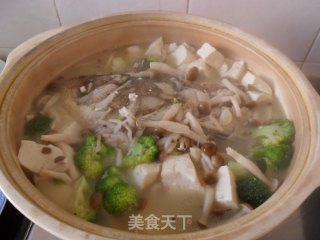 Crab Mushroom Fish Head Tofu Pot recipe