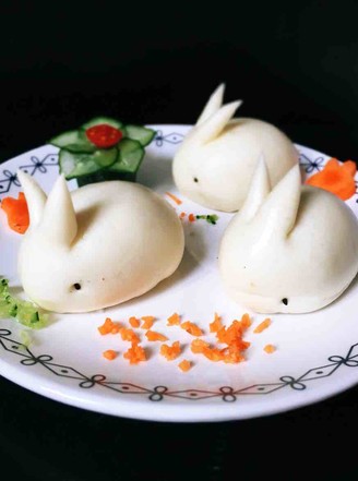 Little White Rabbit Bean Paste Bun recipe