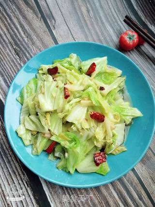 Stir-fried Cabbage with Oyster Sauce and Garlic recipe