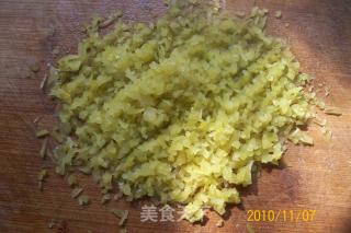 Fried Mustard with Fresh Meat recipe