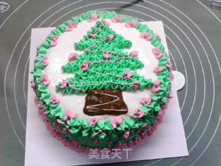 Christmas Tree Decorated Cake recipe