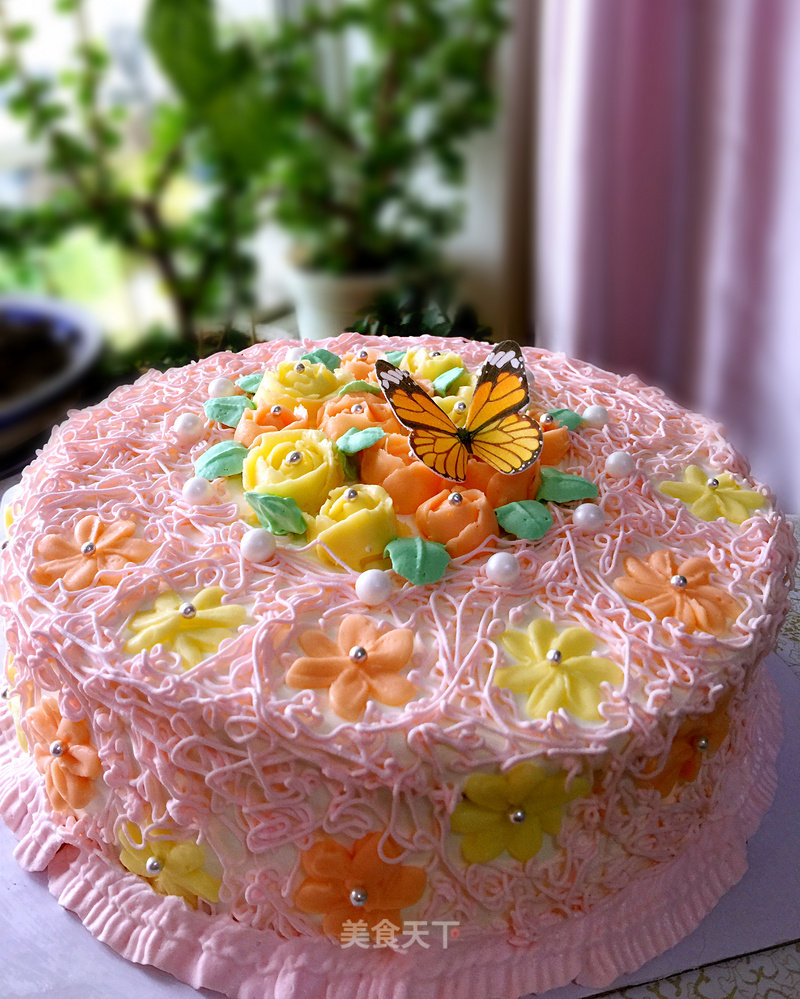 Dielian Flower Birthday Cake recipe