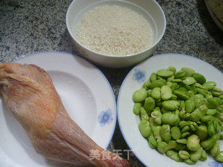 Braised Chicken Legs and Broad Bean Rice recipe