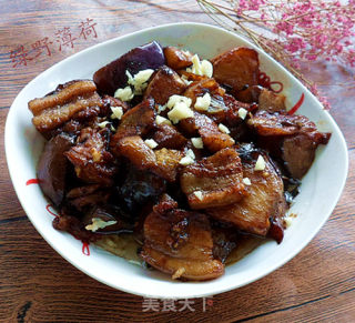 Sliced Pork Belly and Grilled Eggplant recipe