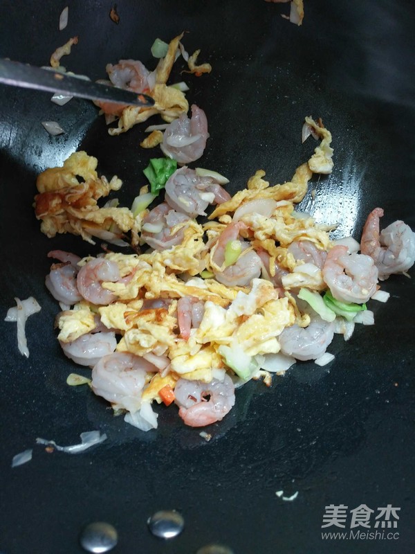 Fried Rice with Shrimp and Egg recipe