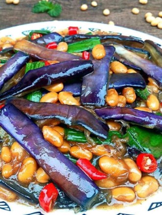 Eggplant with Soy Beans recipe