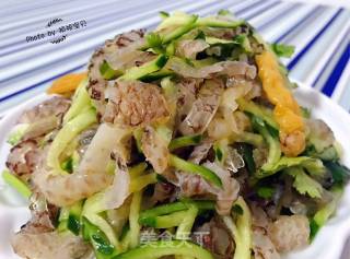 Pickled Pepper Fish Skin with Cucumber recipe