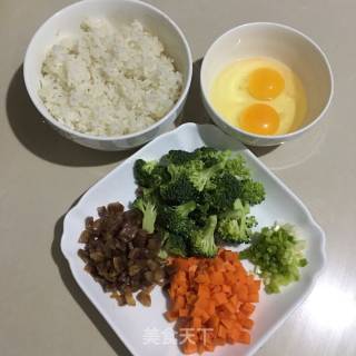 Three-color Egg Fried Rice recipe