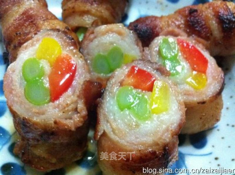 Pan-fried Vegetable Pork Roll recipe