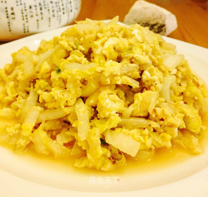 Scrambled Eggs with Chinese Cabbage recipe